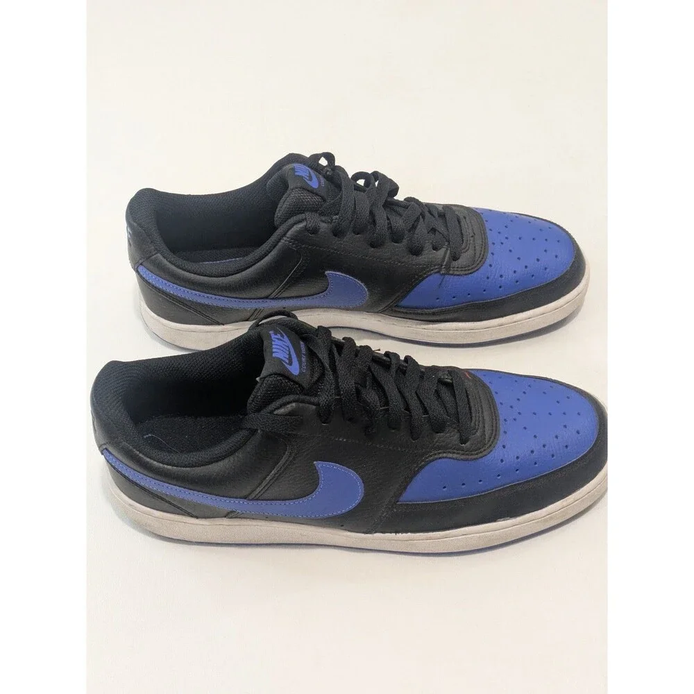 Nike Court Vision Low Black Royal Blue Sneakers Men's Size 10 Casual Shoes‎